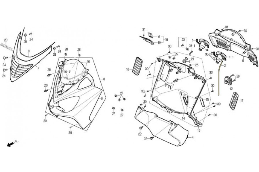 DAELİM SQ 125 DIS GRNJ.FAR MUHAFAZA PANJURU (BEYAZ) DAELİM SQ 125 DIS GRNJ.FAR MUHAFAZA PANJURU (BEYAZ)