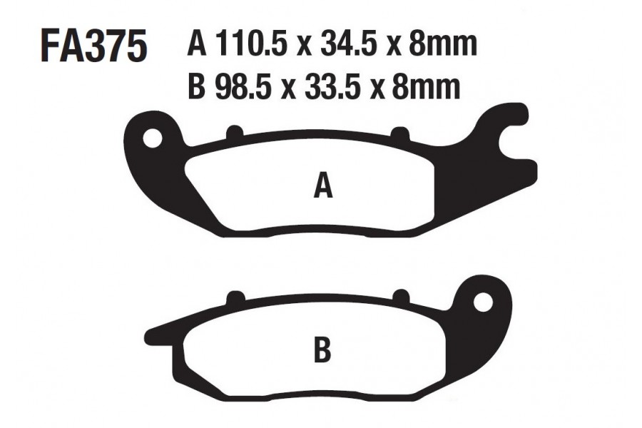 CUB RKS SNİPER ÖN FREN DİSK BALATASI FA375 CUB RKS SNİPER ÖN FREN DİSK BALATASI FA375