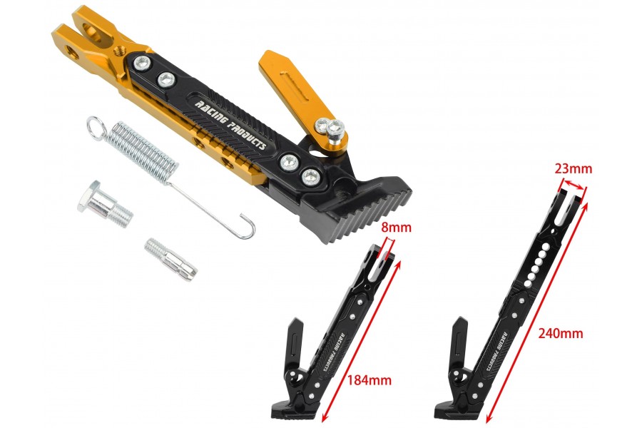 &Uuml;NİVERSAL YAN SEHPA SET AYARLI AL&Uuml;MİNYUM GOLD