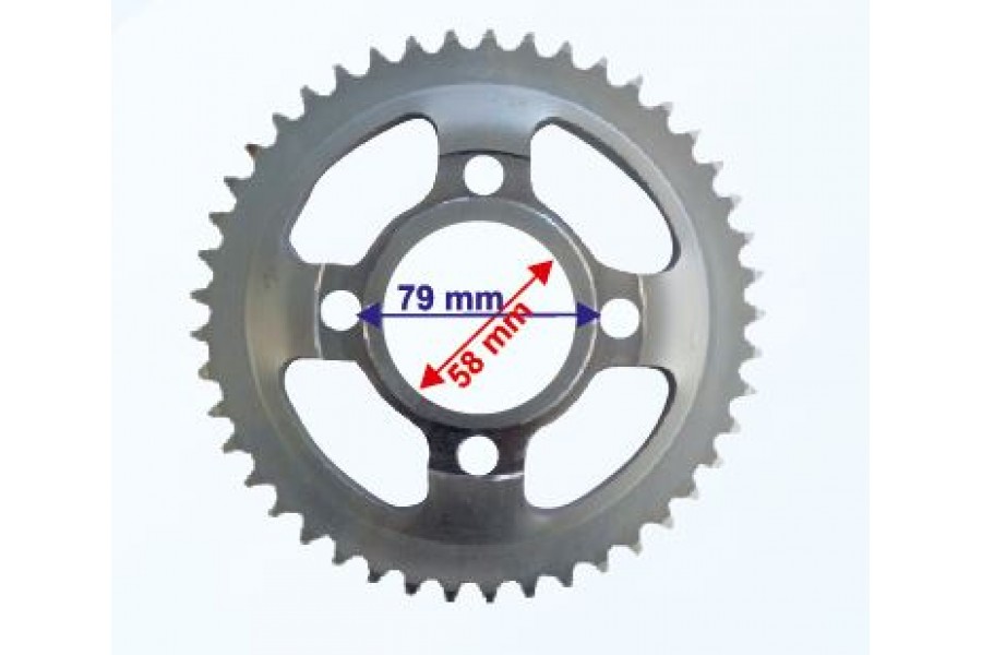 150-200 X-TREME ARKA DİŞLİ 428-45T İÇ 58 mm ÇANAKLI ÖM