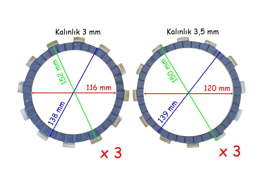 RKS R250 DEBRİYAJ BALATASI 3-3
