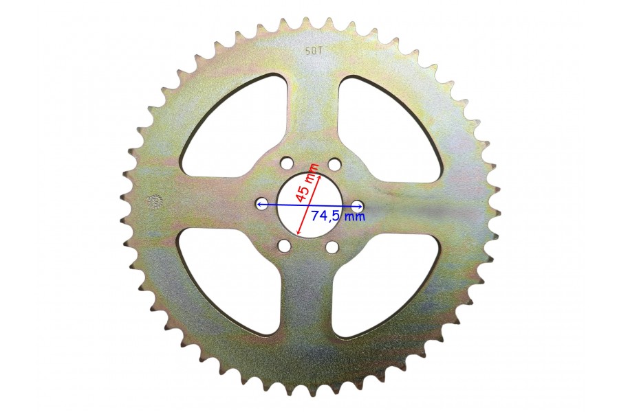 ATV ARKA DİŞLİ 530-50T İÇ 45 mm 4 DELİKLİ IND ÖM ATV ARKA DİŞLİ 530-50T İÇ 45 mm 4 DELİKLİ IND ÖM