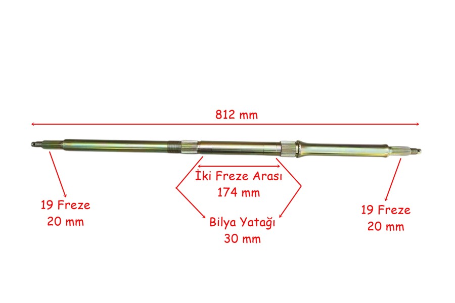 ATV ACESS 110 AKS 812 mm İKİ YİVLİ BİLYA YATAĞI 30 mm 19 FREZE ÖM ATV ACESS 110 AKS 812 mm İKİ YİVLİ BİLYA YATAĞI 30 mm 19 FREZE ÖM