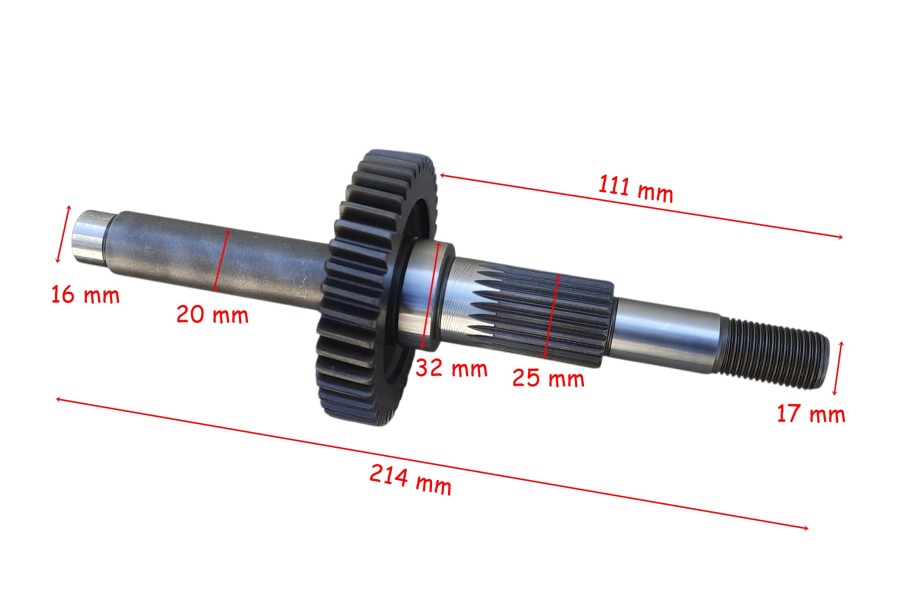 ATV MD150 HD-X VLC ŞANZIMAN ÇIKIŞ MİLİ VE DİŞLİSİ 43T 214 mm ÖM ATV MD150 HD-X VLC ŞANZIMAN ÇIKIŞ MİLİ VE DİŞLİSİ 43T 214 mm ÖM
