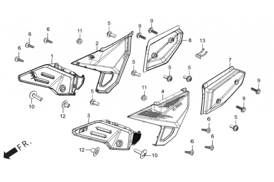 HERO XPULSE 200 DIS GRNJ.YAN KAPAK ON SAG