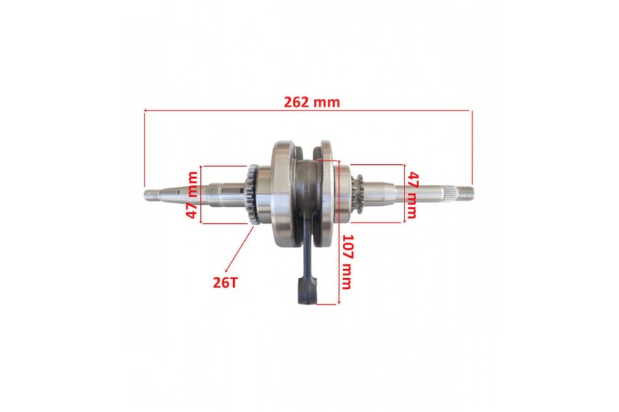 SCOOTER 80 KRANK 26T DİŞLİLİ (RULMAN 47-52 mm)