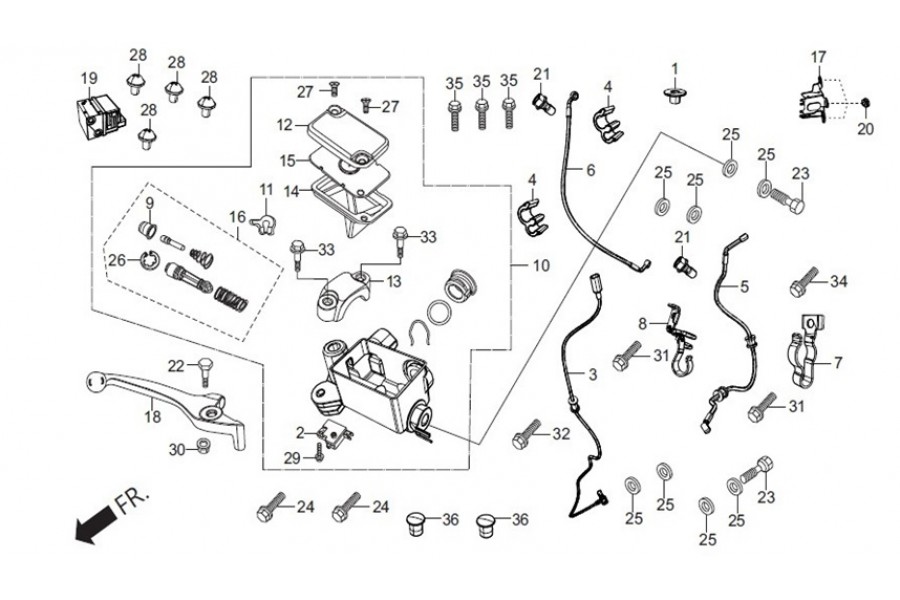 HERO HUNK 200R DEBRIYAJ LEVYESI SABITLEME BRAKET 