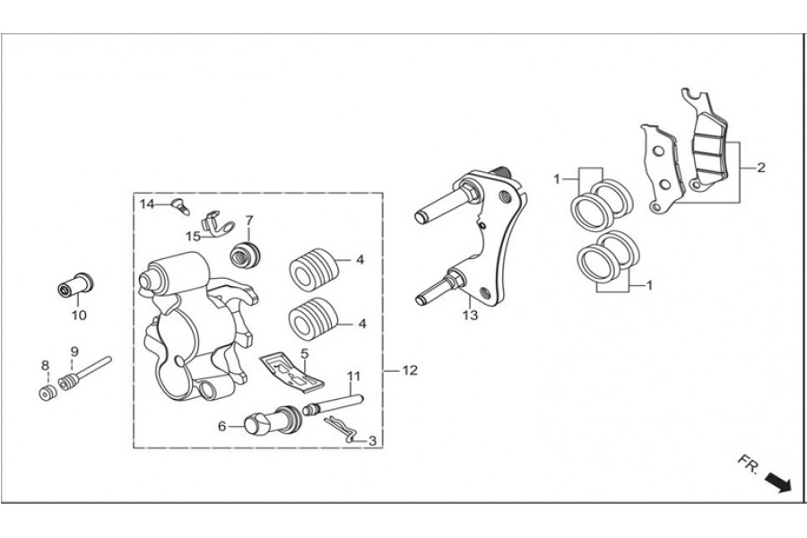 HERO T-SPORTS ARKA FREN ALT MERKEZ PISTON KECE
