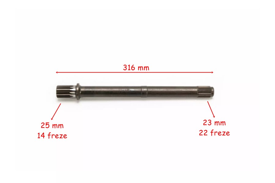 ATV CF ÖN ŞAFT MİLİ 316 mm 400-500-625, 600 UU-ATR-UTR-AU ORJ ATV CF ÖN ŞAFT MİLİ 316 mm 400-500-625, 600 UU-ATR-UTR-AU ORJ