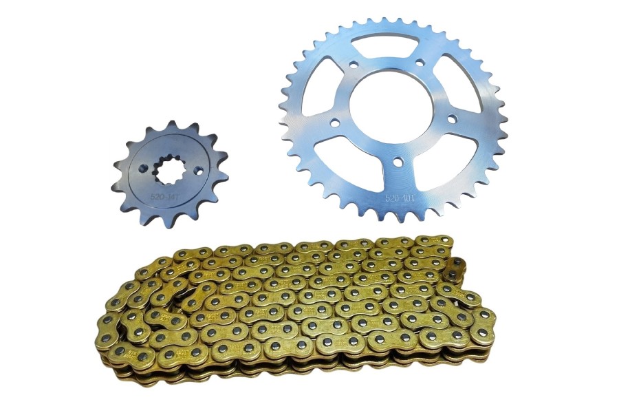 CF NK-SR250 &Ouml;N-ARKA DİŞLİ ZİNCİR SET O-RİNGLİ 40-14T 520HO 120L