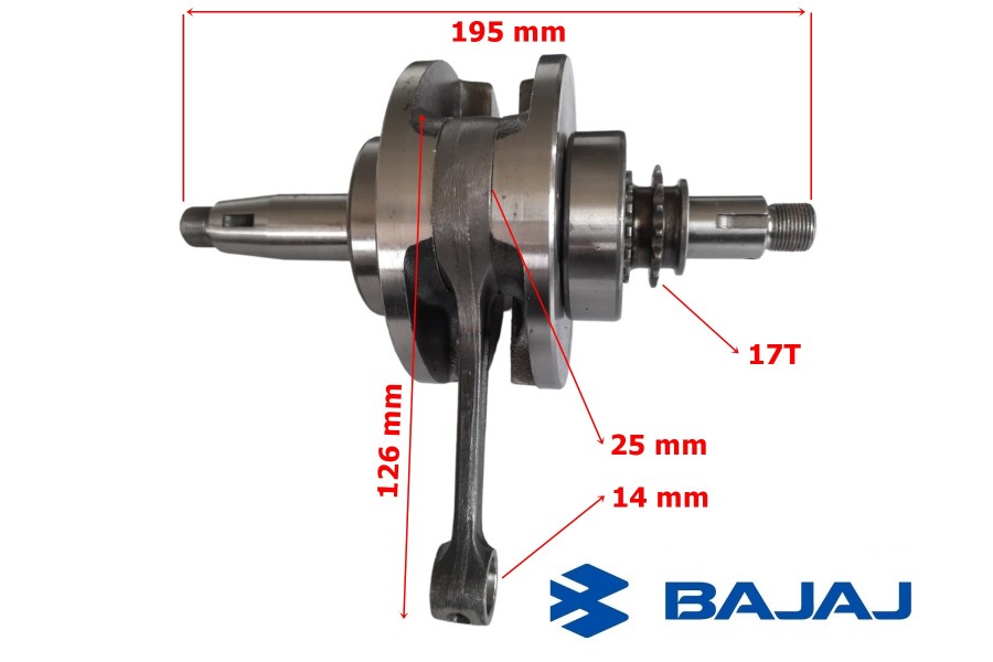 BAJAJ DİSCOVER 150 KRANK KOMPLE JE531003 ORJ BAJAJ DİSCOVER 150 KRANK KOMPLE JE531003 ORJ