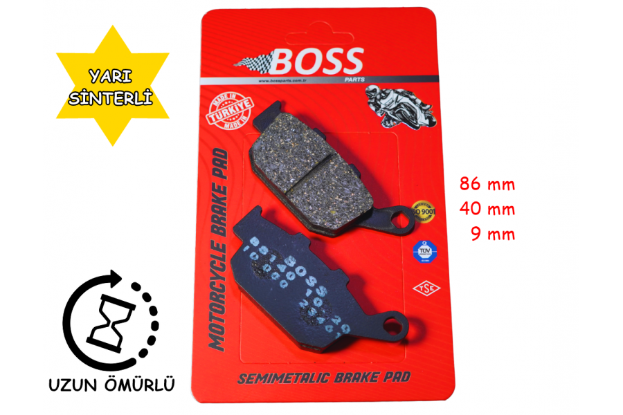 ARKA FREN DİSK BALATASI BOSS FA140 CBR 250(87-94) CBR 500R(2013-2016) XL 700 YAMAHA XJ 6(2009-2013)