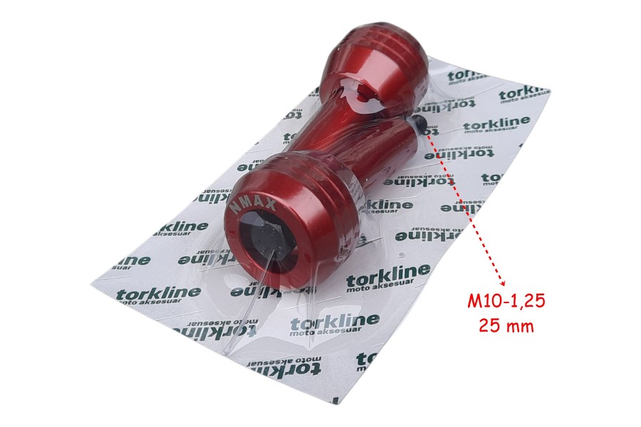 NMAX EGZOZ KORUMA TAKOZU AL&Uuml;MİNYUM KIRMIZI 2 Lİ