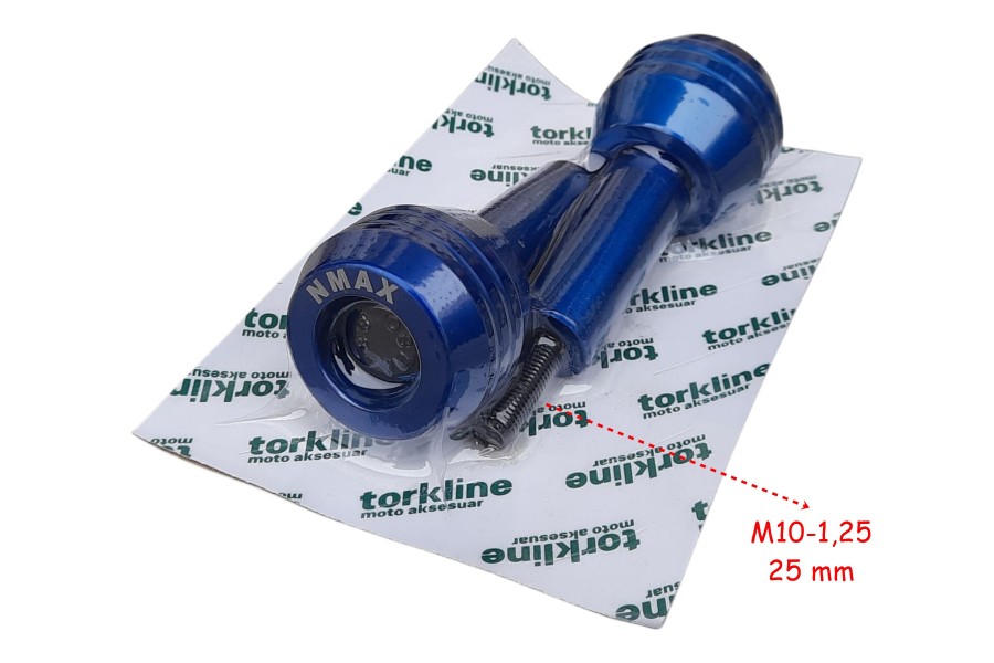 NMAX EGZOZ KORUMA TAKOZU AL&Uuml;MİNYUM MAVİ 2 Lİ