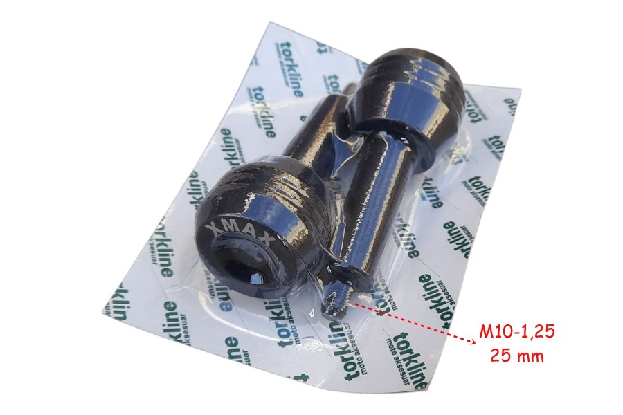 XMAX 250 EGZOZ KORUMA TAKOZU AL&Uuml;MİNYUM SİYAH 2 Lİ