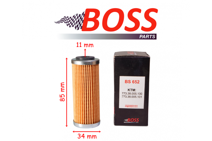 KTM EXC 250-350-450 YAĞ FİLTRESİ BOSS BS652 33-87-11 mm