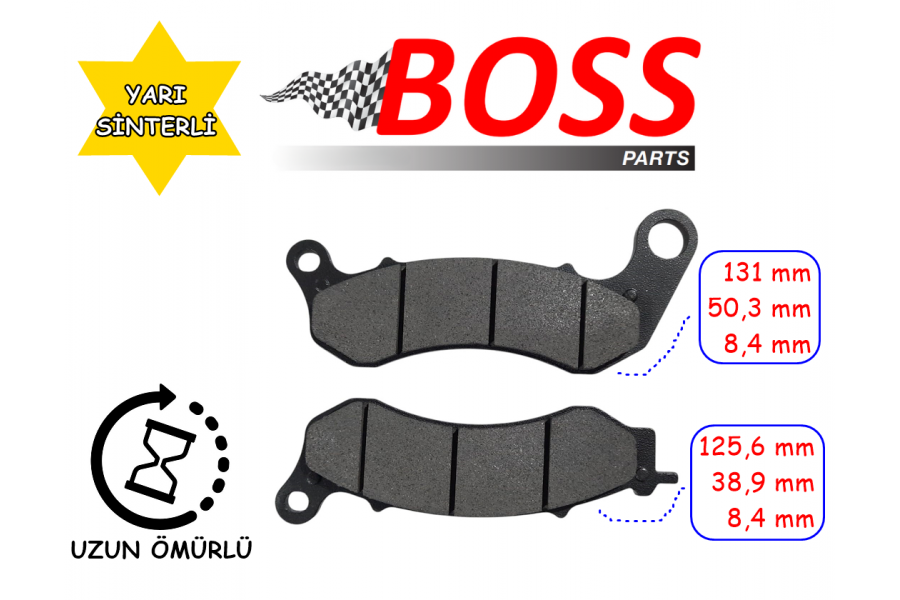 CF MOTO NK 250 &Ouml;N FREN DİSK BALATASI (E5) BOSS BS705