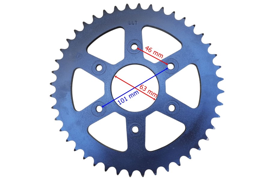 ARKA DİŞLİ 520-44T İ&Ccedil; 63 mm 6 DELİKLİ BAJAJ DOMİNAR 400 - KTM DUKE 390 &Ouml;M