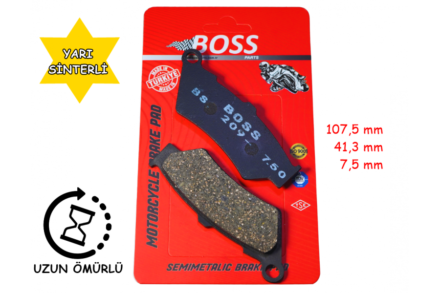 CF NK400-650 MT650 &Ouml;N FREN DİSK BALATASI BOSS FA209/2