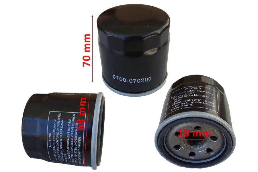 CF 650NK 650MT 450SR YAĞ FİLTRESİ HF682 68-70-18 mm