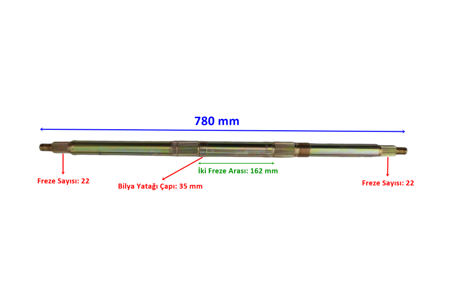 ATV LX 200 VİP TRACK 780 mm BİLYA YATAĞI 35 mm 1 YİVLİ ÖM