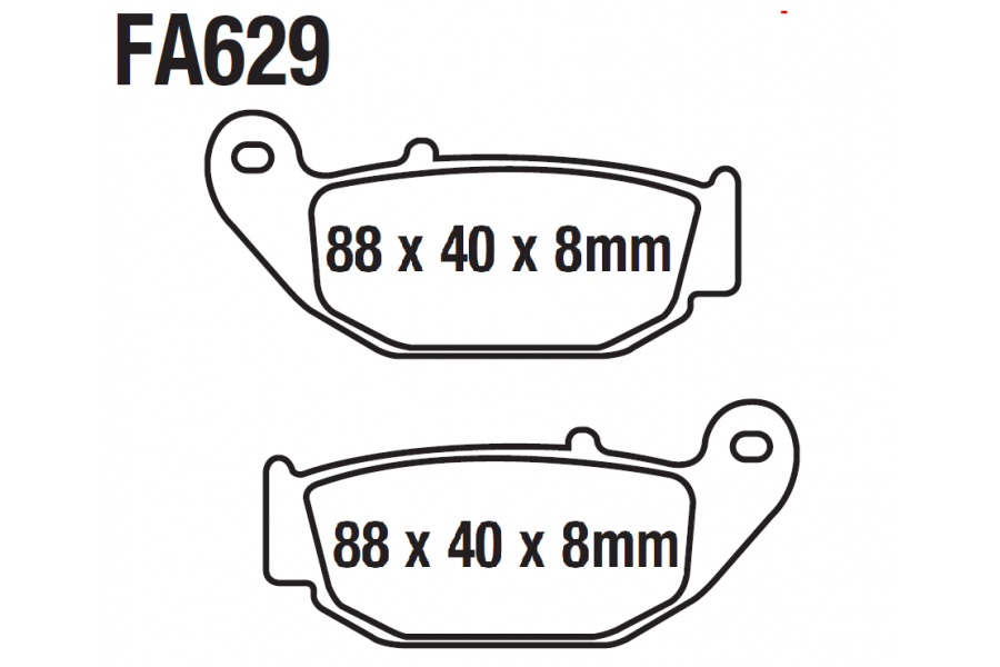 ARKA FREN DİSK BALATASI FA629 125 DRİFT L (EM) HONDA MSX 125 CBR 125 CRF 250(17-..) SUZUKİ GSX-R 125