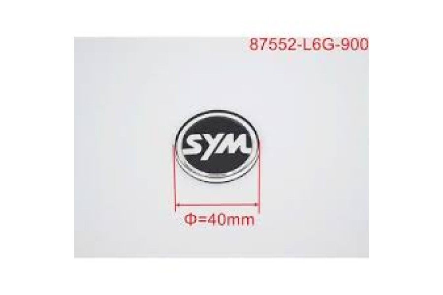 SYM JETX LOGO STICKER ON GOHUS KAPAGI COVER LID EMBLEM