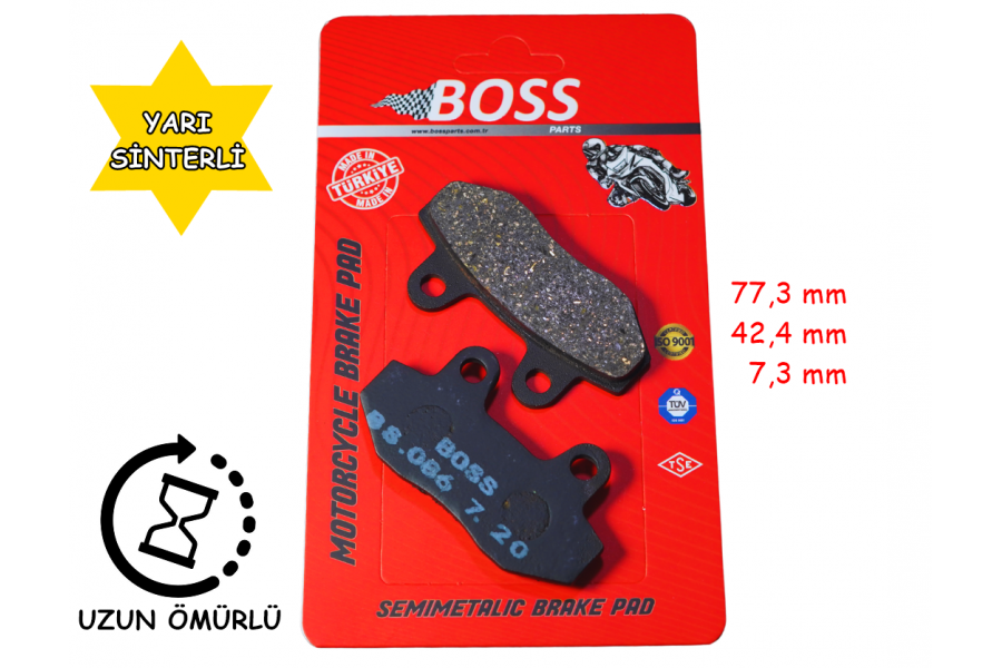 RKS NEWLİGHT ARKA FREN DİSK BALATASI YM BOSS FA086 SCOOTER CG CUB