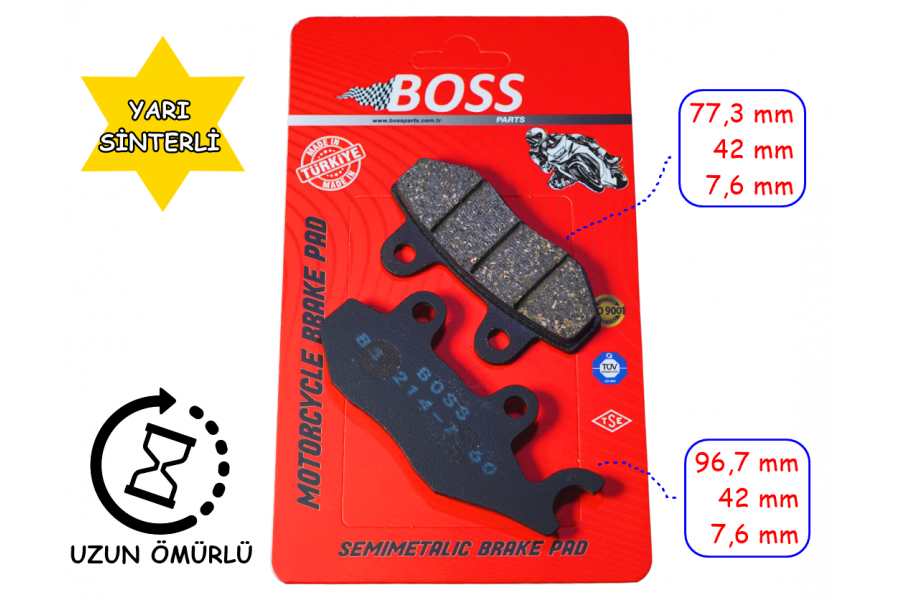 RKS FRECCİA 150 &Ouml;N FREN DİSK BALATASI BOSS FA214