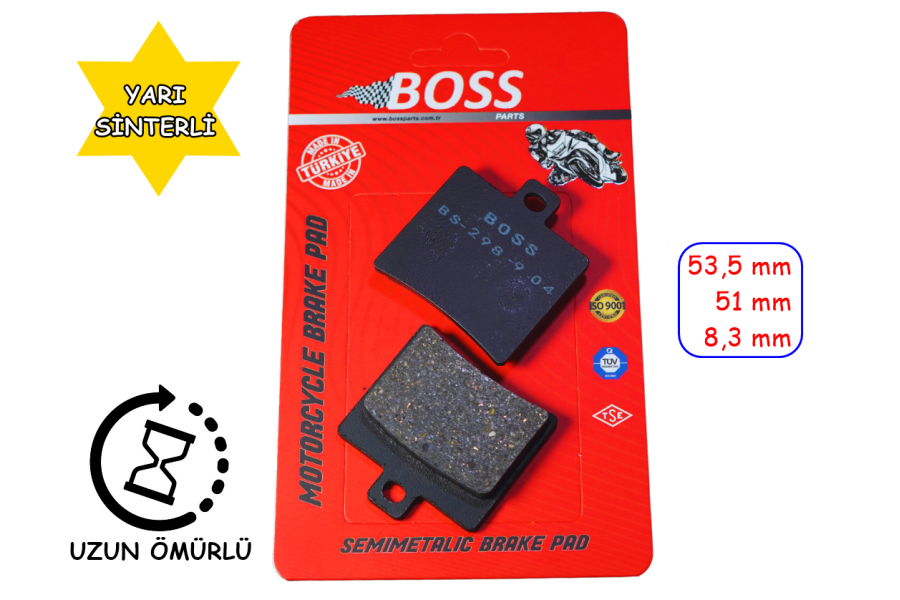 RKS TİTANİC 150-200 ARKA FREN DİSK BALATASI BOSS FA298