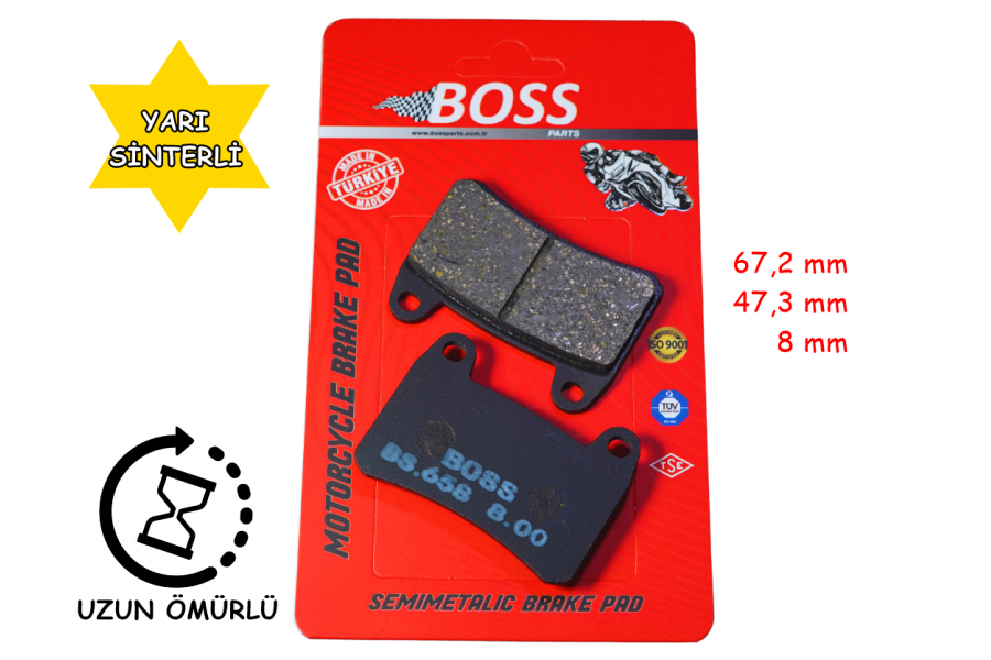 RKS TİTANİC 200 &Ouml;N FREN DİSK BALATASI BOSS FA658