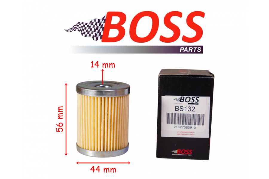 YAĞ FİLTRESİ BOSS BS132 (HF132) 44-56-14 mm XMAX 400, AN 400 BURGMAN, SYM MAX 400i