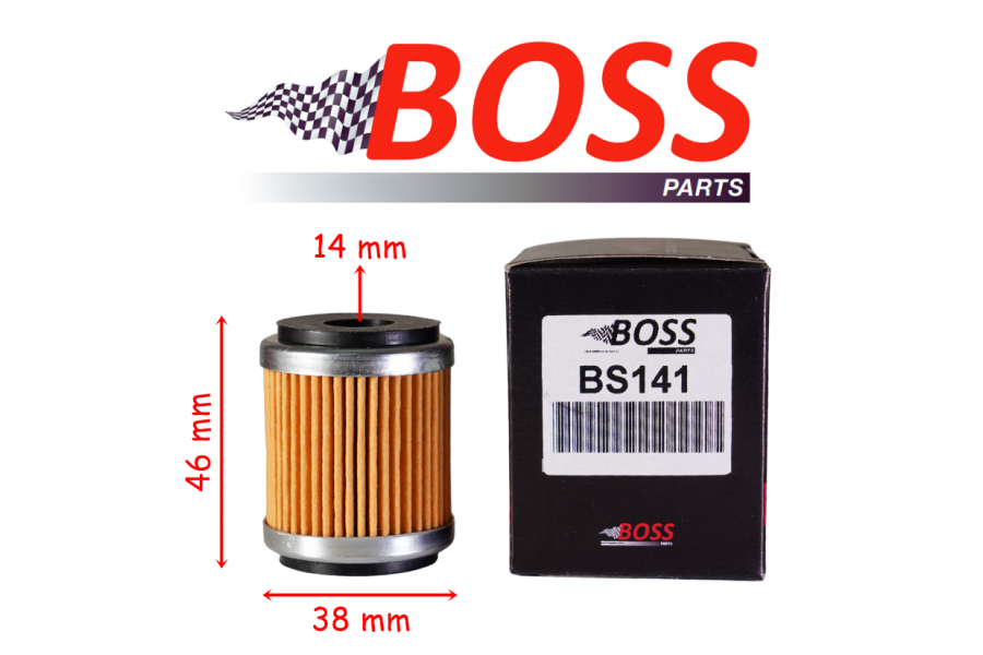 XMAX 125-250-300 YAĞ FİLTRESİ BOSS BS141 (HF141) 38-46-14 mm YZF R125-MT125