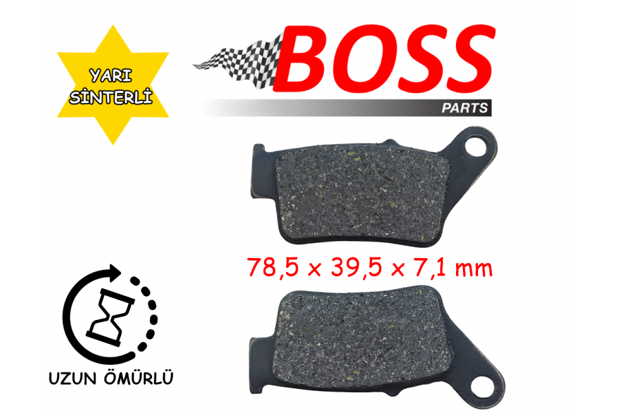 BAJAJ PULSAR N250 F250 ARKA FREN BALATASI BOSS BS921 BAJAJ PULSAR N250 F250 ARKA FREN BALATASI BOSS BS921