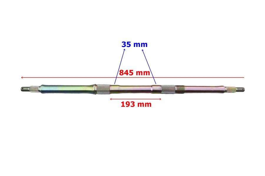 ATV YUKİ 250 AKS 845 mm TEK YİVLİ BİLYA YATAĞI 35 mm 23 FREZE ÖM