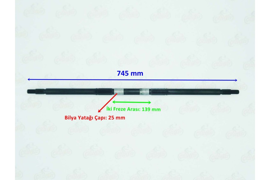 ATV YUKİ ŞİMŞEK AKS 745 mm BİLYA YATAĞI 25 mm ÖM