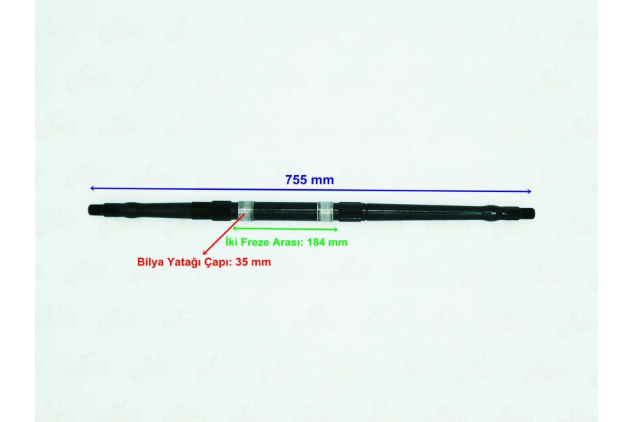 ATV APACHİ 150 AKS 755 mm TEK YİVLİ BİLYA YATAĞI 35 mm ÖM