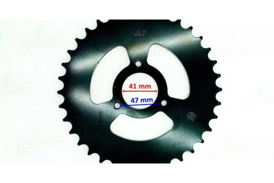 ATV YUKİ CAZADOR ARKA DİŞLİ 520-36T İÇ 41 mm 3 DELİKLİ IND ÖM