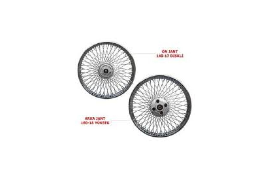 CG &Ouml;N-ARKA JANT SET DİSKLİ 72 TELLİ BURGULU 140-17 160-18