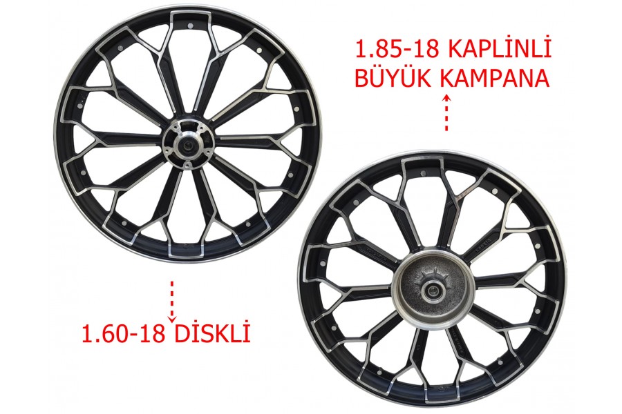 125CG ÖN-ARKA JANT ÖRÜMCEK SİYAH