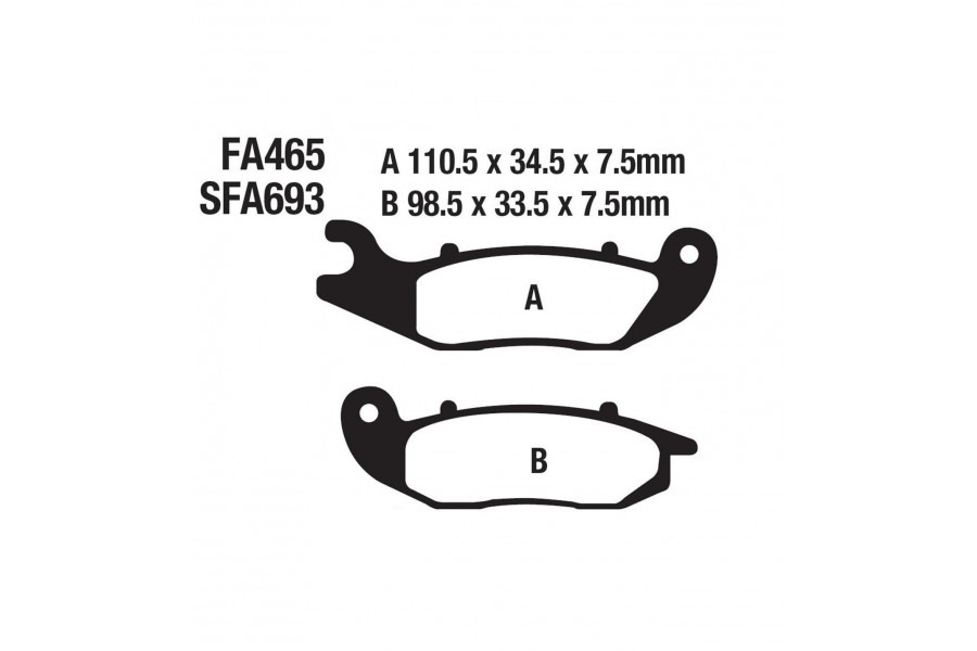 ÖN FREN DİSK BALATASI SFA693 FA465 HONDA CRF 250L (13-21) CRF 250 RALLY (17-21)