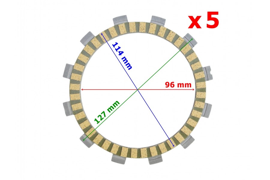 CF NK 150 DEBRİYAJ BALATASI 5 Lİ A KALİTE 12 TIRNAK 96-114-127 mm CF NK 150 DEBRİYAJ BALATASI 5 Lİ A KALİTE 12 TIRNAK 96-114-127 mm