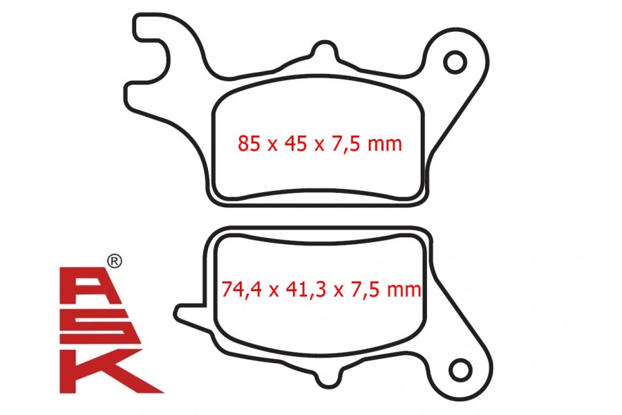 HONDA ACTİVA 125 İ ÖN FREN DİSK BALATASI SFA652 ASK