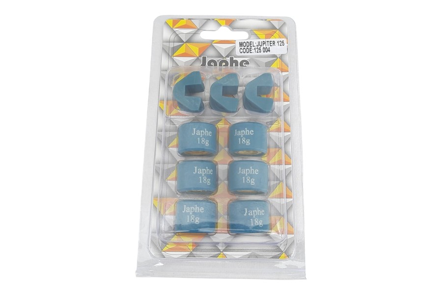 TAHRİK SETİ VE KIZAK KAYMA 18 gr 20-15 mm TVS JUPİTER 125 - NTORQ, ACTİVA 125İ, PCX TAHRİK SETİ VE KIZAK KAYMA 18 gr 20-15 mm TVS JUPİTER 125 - NTORQ, ACTİVA 125İ, PCX