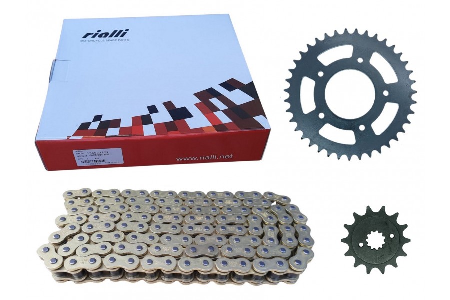 CF NK 250 &Ouml;N-ARKA DİŞLİ ZİNCİR SET O-RİNGLİ RİALLİ 520V 120L 39-14T