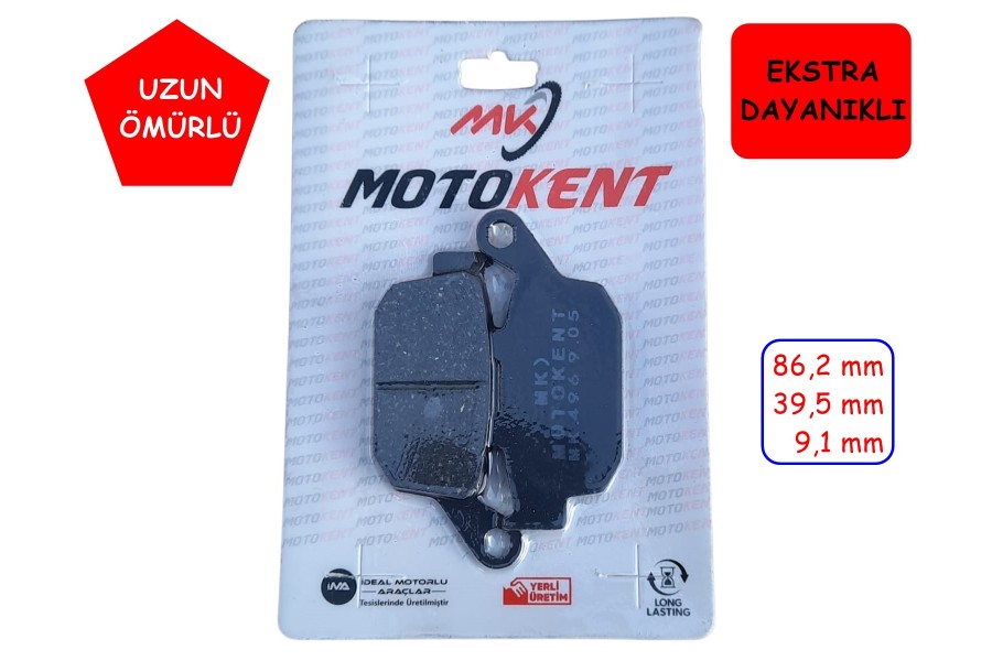 ARKA FREN DİSK BALATASI (CBS) FA496 MTK DRİFT L - VULTRE 125 İ - KD 125 F