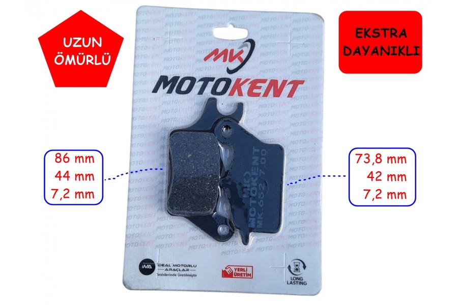 HONDA ACTİVA 125 İ &Ouml;N FREN DİSK BALATASI SFA708 MTK SUZUKİ UK 110 ADDRESS (17-..) YAMAHA TRİCİTY 125