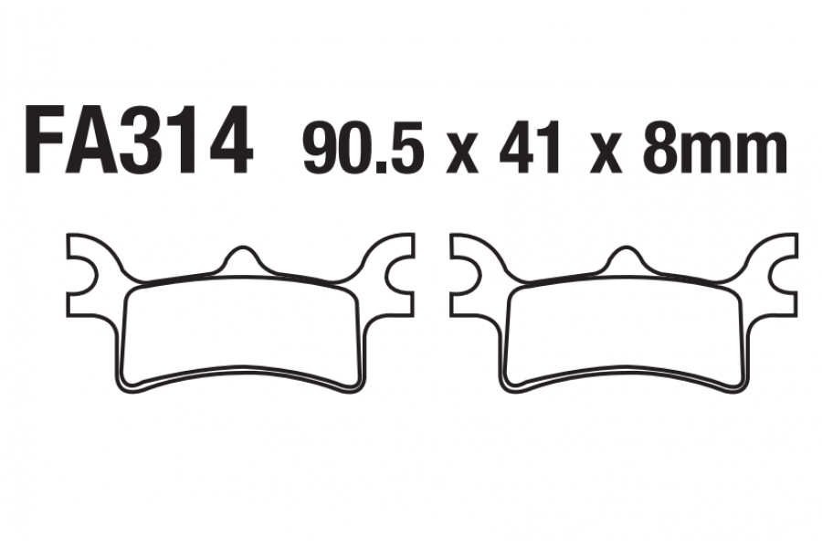 ÖN FREN DİSK BALATASI FA314 ATV POLARİS MAGNUM 325-500 SPORTSMAN 400-450-500-600-700-800