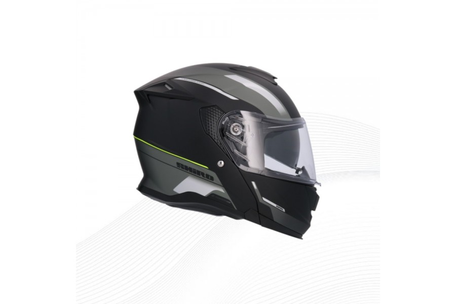 SHIRO KASK FlipUpp DISCOVER ROYALMAT SV (Gozluklu) Grafik Yesil S _S 5556