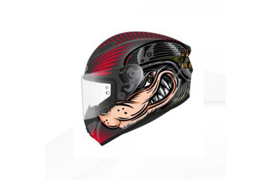 SHIRO KASK Fullface FIGTHER WOLFRACE Grafik M _M 5758